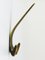 Large Brass Double Wall Coat Hook in the style of Carl Auböck, Austria, 1950s 5