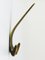 Large Brass Double Wall Coat Hook in the style of Carl Auböck, Austria, 1950s, Image 5