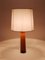 Mid-Century Danish Teak Leather Table Lamp, Denmark, 1950s 10