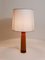 Mid-Century Danish Teak Leather Table Lamp, Denmark, 1950s 5