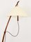 Mid-Century Dornstab Floor Lamp in Brass & Walnut attributed to J. T. Kalmar for Kalmar, Austria, 1950s 2