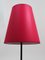 Red Micheline Floor Lamp with Brass Tripod Base attributed to J. T. Kalmar for Kalmar, Austria, 1950s 6