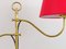 Lampada da terra Mid-Century in ottone con due braccia attribuita a Josef Frank, Austria, anni '50, Immagine 4