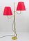 Mid-Century Brass Floor Lamp with 2 Arms attributed to Josef Frank, Austria, 1950s 5
