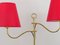 Mid-Century Brass Floor Lamp with 2 Arms attributed to Josef Frank, Austria, 1950s 2