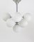 Chromed Atomic Chandelier with White Glass Globes from Temde, Switzerland, 1960s, Image 2