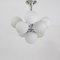Chromed Atomic Chandelier with White Glass Globes from Temde, Switzerland, 1960s 4