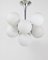 Chromed Atomic Chandelier with White Glass Globes from Temde, Switzerland, 1960s 14