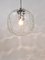 Lámpara colgante burbuja grande de vidrio fundido y cromo, Alemania, años 70, Imagen 13