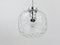 Large Bubble Melting Glass and Chrome Globe Pendant Lamp, Germany, 1970s 11