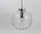Large Bubble Melting Glass and Chrome Globe Pendant Lamp, Germany, 1970s 18