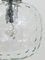 Lámpara colgante burbuja grande de vidrio fundido y cromo, Alemania, años 70, Imagen 4