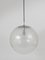 Lampada a sospensione in vetro a bolle e metallo cromato di Peill & Putzler, Germania, anni '70, Immagine 4
