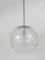 Large Bubble Glass and Chrome Globe Pendant Lamp from Peill & Putzler, Germany, 1970s 4