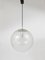 Large Bubble Glass and Chrome Globe Pendant Lamp from Peill & Putzler, Germany, 1970s 16