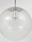 Large Bubble Glass and Chrome Globe Pendant Lamp from Peill & Putzler, Germany, 1970s 8