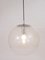 Large Bubble Glass and Chrome Globe Pendant Lamp from Peill & Putzler, Germany, 1970s 11