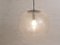 Large Bubble Glass and Chrome Globe Pendant Lamp from Peill & Putzler, Germany, 1970s 9