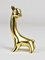 Mid-Century Baby Giraffe Figurine in Brass by Walter Bosse for Hertha Baller, Austria, 1950s 3