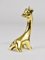 Mid-Century Baby Giraffe Figurine in Brass by Walter Bosse for Hertha Baller, Austria, 1950s 4