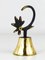 Brass Rooster Dinner Bell attributed to Walter Bosse for Hertha Baller, Austria, 1950s 6