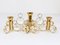 Brass and Crystals Candleholder in the Style of Gaetano Sciolari for Palwa, 1970s 8