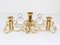 Brass and Crystals Candleholder in the Style of Gaetano Sciolari for Palwa, 1970s, Image 8