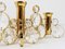 Brass and Crystals Candleholder in the Style of Gaetano Sciolari for Palwa, 1970s, Image 9