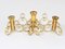 Brass and Crystals Candleholder in the Style of Gaetano Sciolari for Palwa, 1970s, Image 6