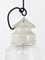 Lámpara colgante con forma de tarro de miel industrial de porcelana de Holophane, años 50, Imagen 10
