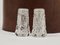 French Art Nouveau Salt and Pepper Shakers in Facetted Crystal Glass, 1920s, Set of 2 2