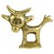 Figurine Vache Mid-Century en Laiton par Walter Bosse pour Hertha Baller, Autriche, 1950s 1