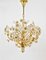 Bunch of Flowers Chandelier in Gilt Brass and Faceted Crystals from Palwa, 1970s, Image 17