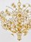 Bunch of Flowers Chandelier in Gilt Brass and Faceted Crystals from Palwa, 1970s, Image 5