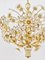 Bunch of Flowers Kronleuchter aus Vergoldetem Messing & facettierten Kristallen von Palwa, 1970er 5