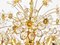 Bunch of Flowers Chandelier in Gilt Brass and Faceted Crystals from Palwa, 1970s, Image 7