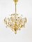 Bunch of Flowers Chandelier in Gilt Brass and Faceted Crystals from Palwa, 1970s 19