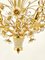 Lampadario Mazzo di fiori in ottone dorato e cristalli sfaccettati di Palwa, anni '70, Immagine 4