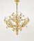 Bunch of Flowers Chandelier in Gilt Brass and Faceted Crystals from Palwa, 1970s 8