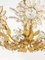 Flower Palm Tree Chandelier in Gilt Brass and Crystals from Palwa, Germany, 1970s, Image 10