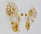 Gilt Brass Flower Wall Lights with Crystals from Palwa, Germany, 1970s, Set of 2, Image 9