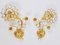 Gilt Brass Flower Wall Lights with Crystals from Palwa, Germany, 1970s, Set of 2, Image 7