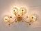 Large Gilt Brass & Crystals Flower Wall Light from Palwa, 1970s 3