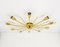 Modernist Brass Sun-Shaped Flush Mount attributed to J. T. Kalmar for Kalmar, Austria, 1950s, Image 5