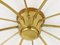 Modernist Brass Sun-Shaped Flush Mount attributed to J. T. Kalmar for Kalmar, Austria, 1950s, Image 6