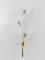 Applique grande Auguri floreale in ottone attribuita a Kalmar, Austria, anni '50, set di 2, Immagine 8