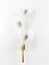 Applique grande Auguri floreale in ottone attribuita a Kalmar, Austria, anni '50, set di 2, Immagine 7