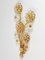 Large Gilt Brass & Crystals Flower Wall Light from Palwa, 1970s 11