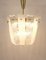 Mid-Century Brass & Textured Glass Pendant Light from Kalmar, Austria, 1950s 10