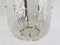 Mid-Century Brass & Textured Glass Pendant Light from Kalmar, Austria, 1950s 9